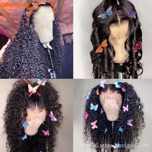 Annione HD Lace Front Human Hair Wig,40 Inch Human Hair Full Lace Front Wig,Brazilian Virgin Human Hair HD Lace Frontal Wig